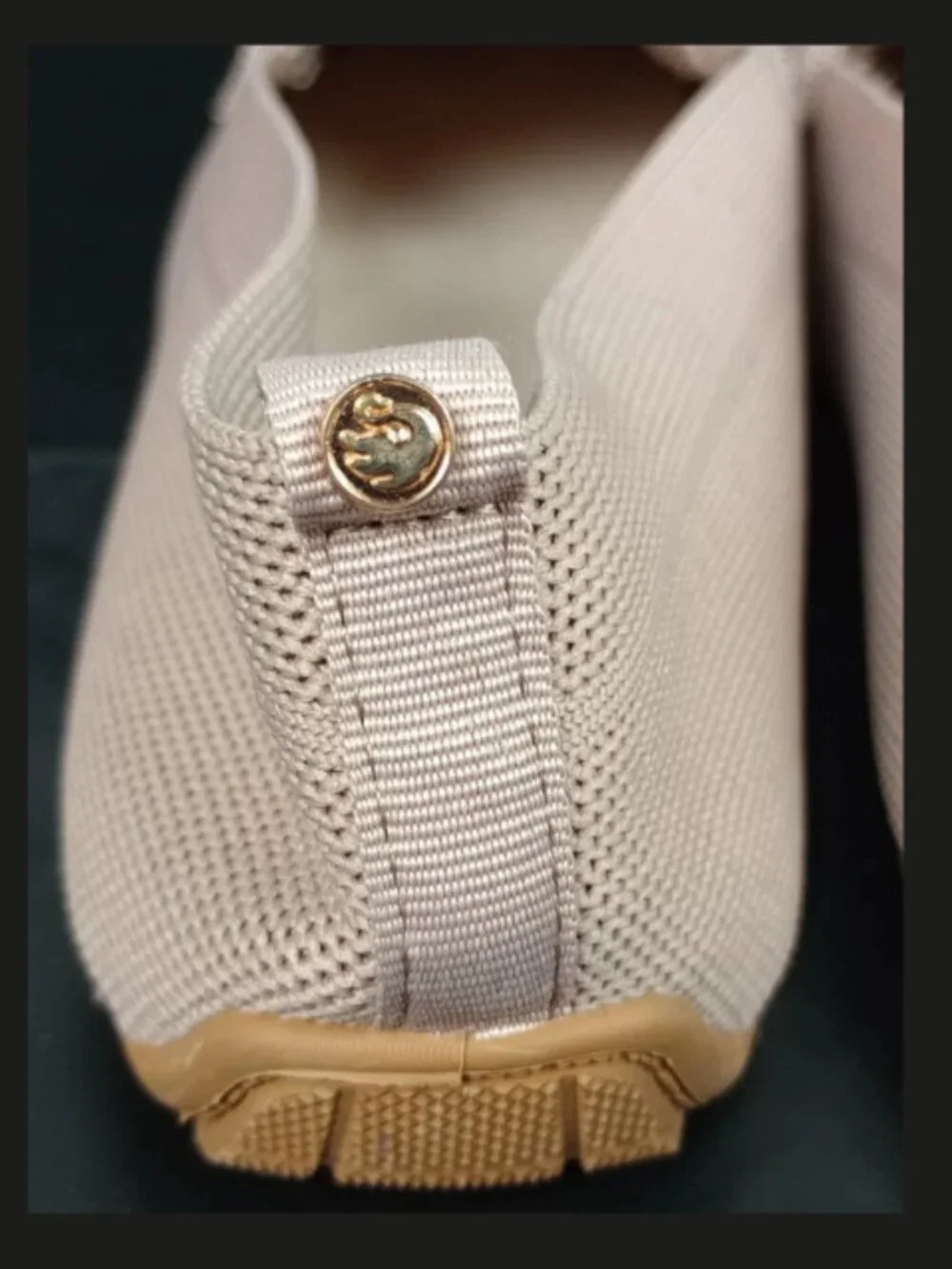 Gloria Vanderbilt Womens 10 Pink Nude Knit Mesh Slip On Penny Loafer Flats Shoes